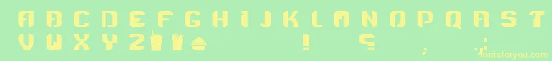 Menace Font – Yellow Fonts on Green Background