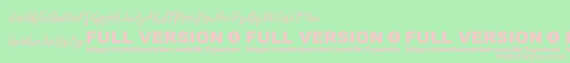 Mendy Font – Pink Fonts on Green Background