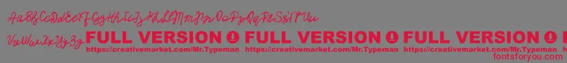 Mendy Font – Red Fonts on Gray Background