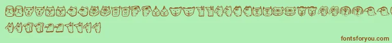 Menge Font – Brown Fonts on Green Background