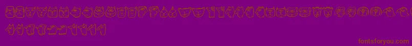 Menge Font – Brown Fonts on Purple Background