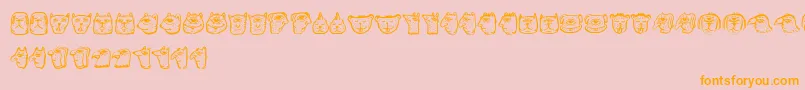 Menge Font – Orange Fonts on Pink Background