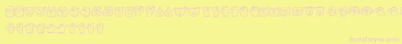 Menge Font – Pink Fonts on Yellow Background