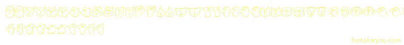 Menge Font – Yellow Fonts on White Background