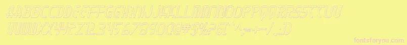 Moondart3Di Font – Pink Fonts on Yellow Background