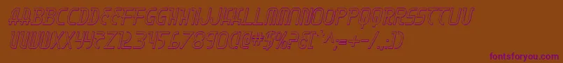 Moondart3Di Font – Purple Fonts on Brown Background