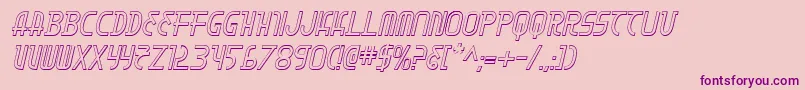 Moondart3Di Font – Purple Fonts on Pink Background