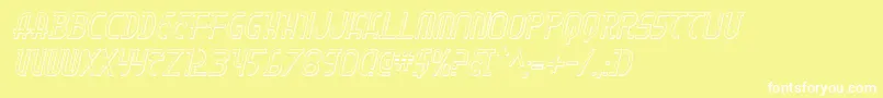 Moondart3Di Font – White Fonts on Yellow Background