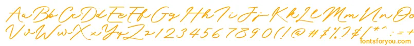 Mengkengs-Schriftart – Orangefarbene Schriften