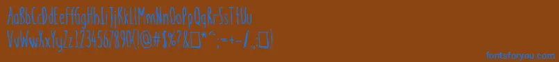 meninpink Regular Font – Blue Fonts on Brown Background