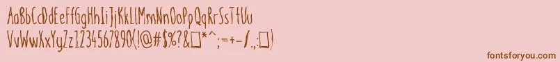 Шрифт meninpink Regular – коричневые шрифты на розовом фоне