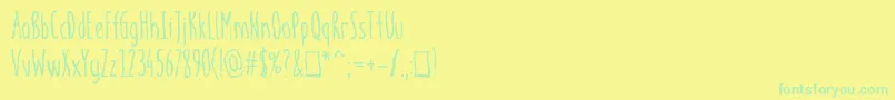 Шрифт meninpink Regular – зелёные шрифты на жёлтом фоне