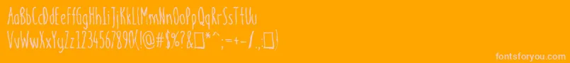 meninpink Regular-Schriftart – Rosa Schriften auf orangefarbenem Hintergrund