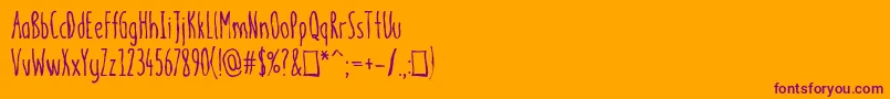 Saiba mais sobre a fonte meninpink Regular Fonte meninpink Regular – fontes roxas em um fundo laranja