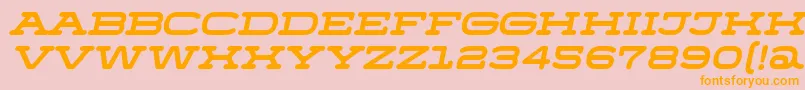 Menscho Italic Font – Orange Fonts on Pink Background