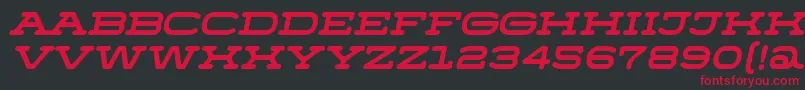 Шрифт Menscho Italic – красные шрифты на чёрном фоне