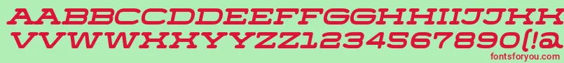 Menscho Italic Font – Red Fonts on Green Background