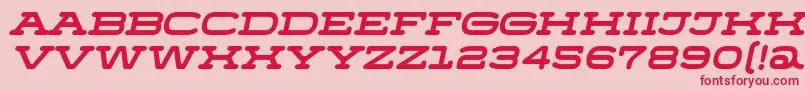 Menscho Italic Font – Red Fonts on Pink Background