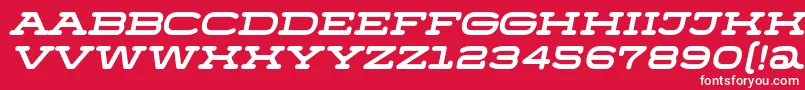 Menscho Italic Font – White Fonts on Red Background