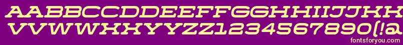 Menscho Italic Font – Yellow Fonts on Purple Background