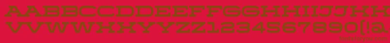 Police Menscho Regular – polices brunes sur fond rouge