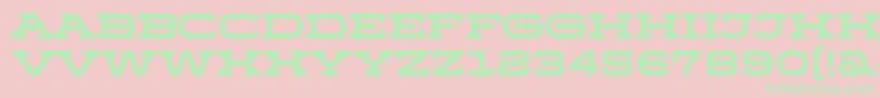 Menscho Regular Font – Green Fonts on Pink Background