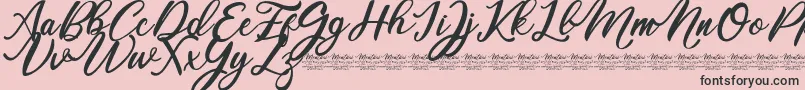 Mentari Font – Black Fonts on Pink Background