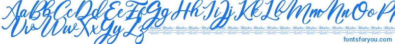 Mentari Font – Blue Fonts on White Background