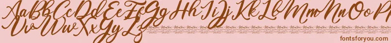 Mentari Font – Brown Fonts on Pink Background