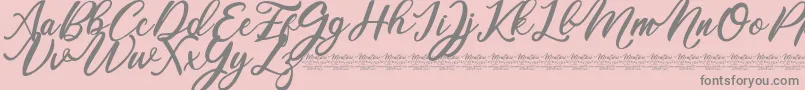 Mentari Font – Gray Fonts on Pink Background