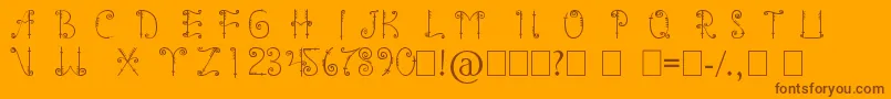 Więcej informacji o czcionce mentawai font Czcionka mentawai font – brązowe czcionki na pomarańczowym tle