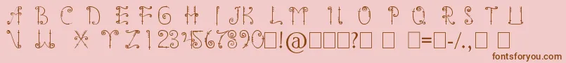 mentawai font Font – Brown Fonts on Pink Background