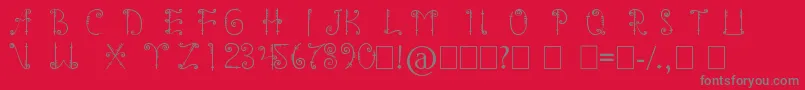 フォントmentawai font – 赤い背景に灰色の文字