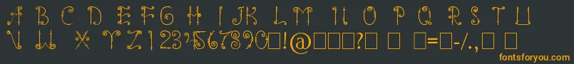 mentawai font Font – Orange Fonts on Black Background