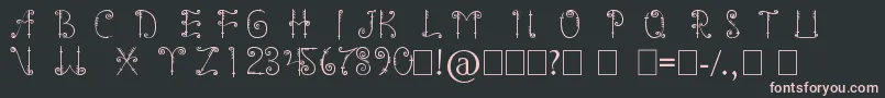 フォントmentawai font – 黒い背景にピンクのフォント