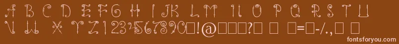 mentawai font Font – Pink Fonts on Brown Background