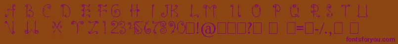 mentawai font Font – Purple Fonts on Brown Background