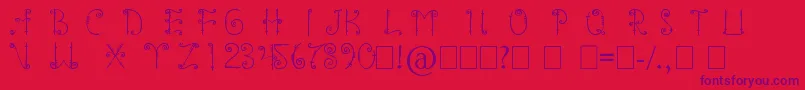 フォントmentawai font – 赤い背景に紫のフォント