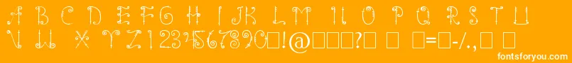 mentawai font Font – White Fonts on Orange Background