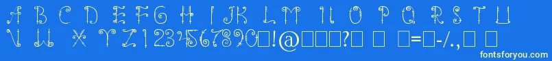 More about mentawai font Font mentawai font Font – Yellow Fonts on Blue Background