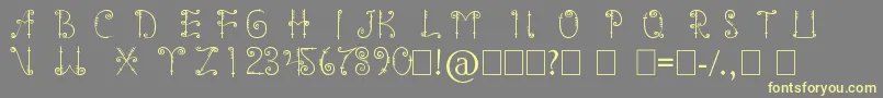 mentawai font Font – Yellow Fonts on Gray Background