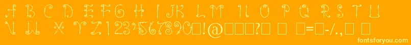 More about mentawai font Font mentawai font Font – Yellow Fonts on Orange Background