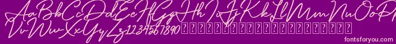 Mentawai Font – Pink Fonts on Purple Background