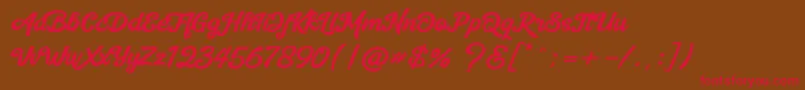 Mentega Font – Red Fonts on Brown Background