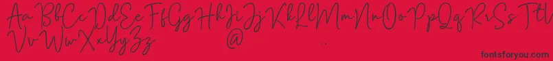 Czcionka Mention Signature – czarne czcionki na czerwonym tle