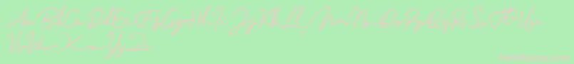 Menttarich Personal Use Only Font – Pink Fonts on Green Background