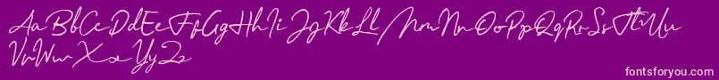 Menttarich Personal Use Only Font – Pink Fonts on Purple Background