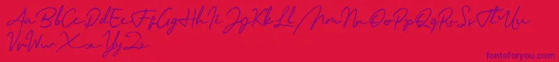 Menttarich Personal Use Only-Schriftart – Violette Schriften auf rotem Hintergrund