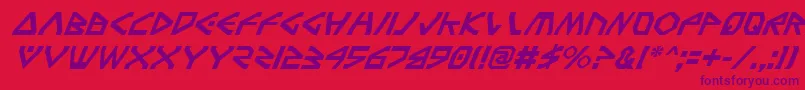 TerraFirmaItalic Font – Purple Fonts on Red Background