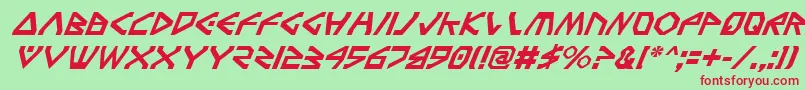 TerraFirmaItalic Font – Red Fonts on Green Background